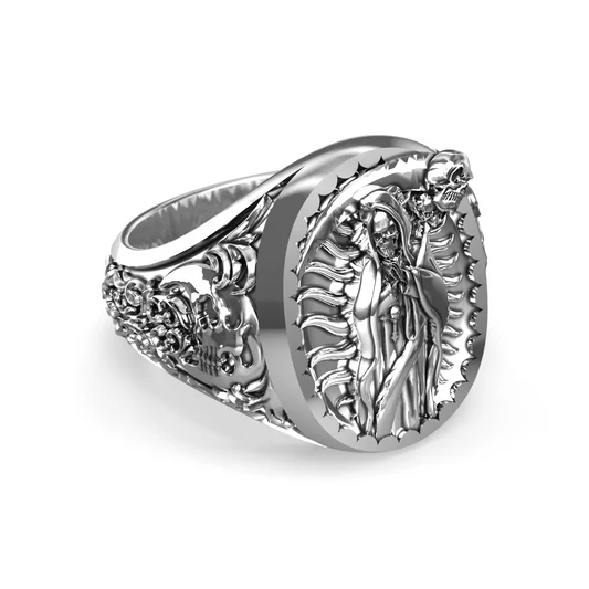 SANTA MUERTE SIGNET RING