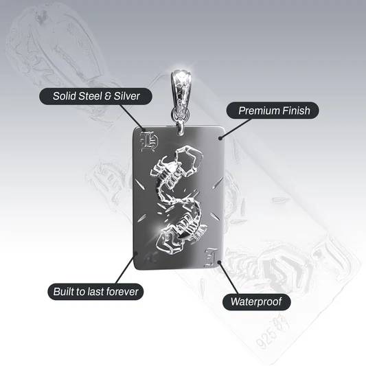SCORPIO TAROT CARD PENDANT