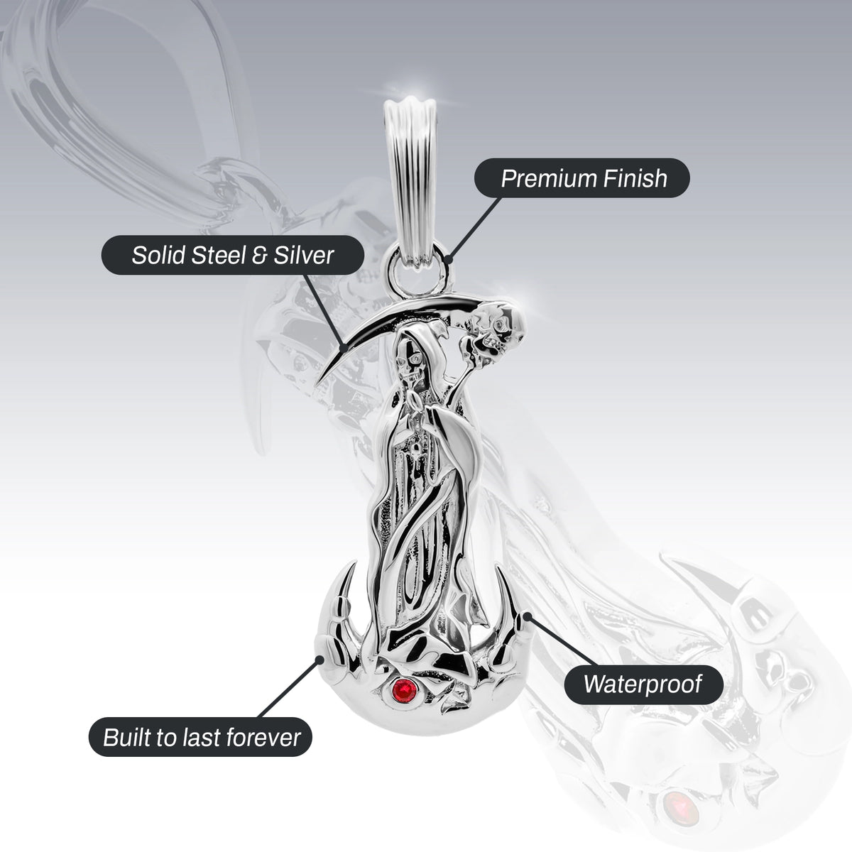 UPGRADED SANTA MUERTE PENDANT
