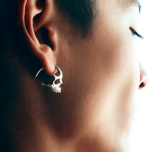 SKULL HOOP EARRINGS - Hard Jewelry™