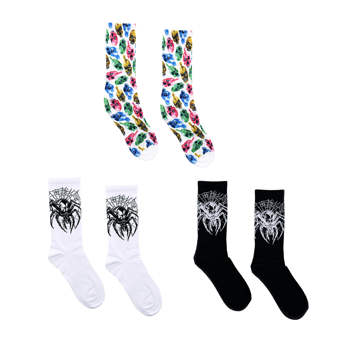 BACK 2 SKULL SOCKS (3-PACK)